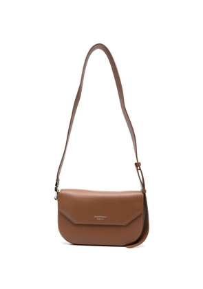 Emporio Armani 1981 grainy leather shoulder bag - Brown