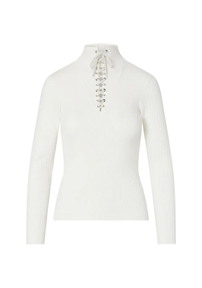 LIU JO sweater with strings - White
