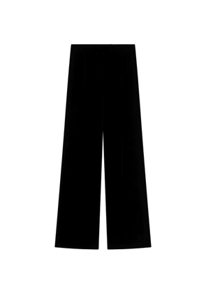 Valentino Garavani textured wide-leg trousers - Black