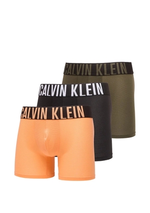 Calvin Klein logo-waistband boxer briefs (set of three) - Orange
