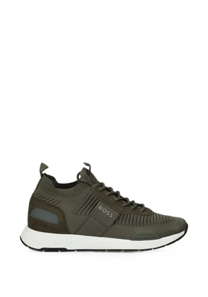 BOSS logo-print sneakers - Green
