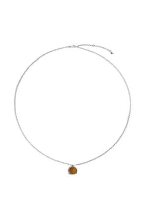 Monica Vinader tiger's eye pendant necklace - Silver