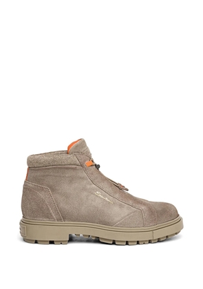Santoni suede hiking boots - Brown
