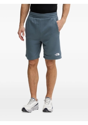 The North Face logo-print waffle-knit shorts - Blue