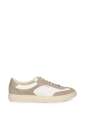 BOSS colour-block panelled sneakers - White