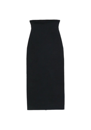 Issey Miyake high-waisted zip-back midi skirt - Blue