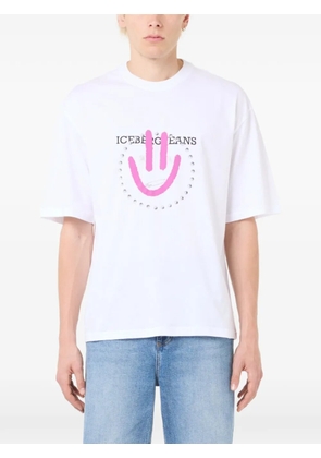 Iceberg smile-print cotton T-shirt - White