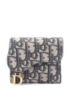 Christian Dior Pre-Owned 2000s Saddle Oblique trifold wallet - Blue