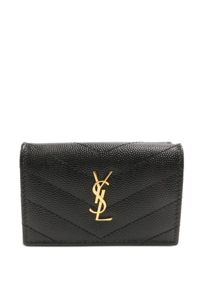Saint Laurent Pre-Owned Tiny Cassandre Matelassé Origami wallet - Black