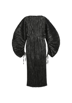 Cult Gaia Freda plissé-effect balloon-sleeve midi dress - Black