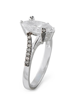 LB Exclusive marquise-cut diamond ring - Silver