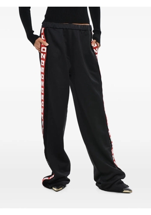DSQUARED2 logo-band mesh-insert track trousers - Black