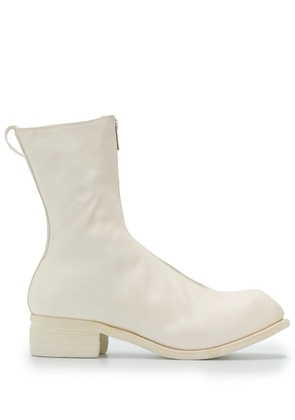 Guidi zip-up boots - White