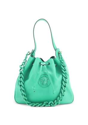 Versace Pre-Owned La Medusa Bucket Leather Large hobo bag - Green