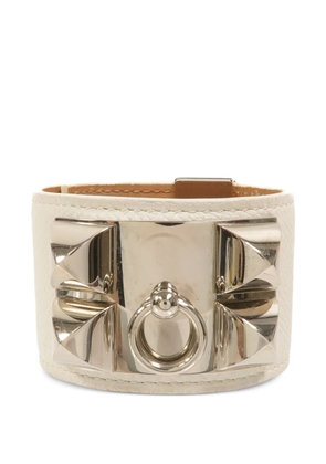Hermès Pre-Owned 2010 Collier De Chien leather bracelet - Silver