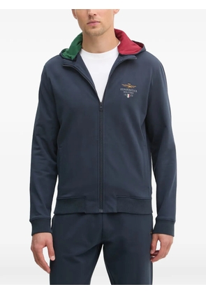 Aeronautica Militare zip embroidered tracksuit - Blue