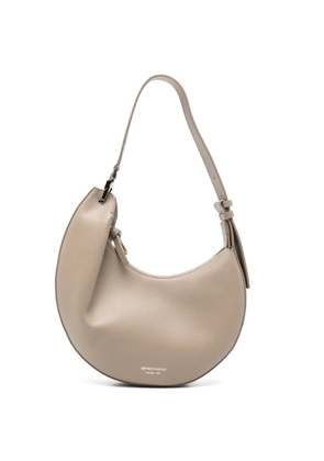 Emporio Armani grained-leather shoulder bag - Neutrals