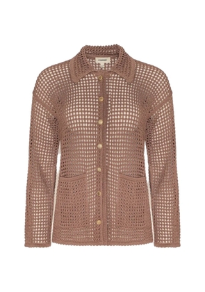 L'Agence Mariana open-knit shirt - Brown