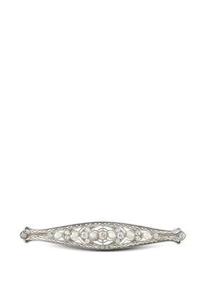 LB Exclusive diamond and pearl brooch - Silver