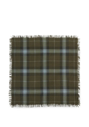 BOMPARD tartan fringed scarf - Green