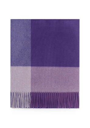 BOMPARD fringed tartan scarf - Purple