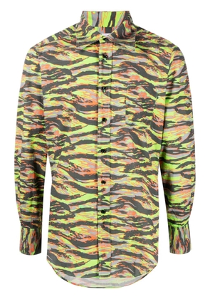 ERL zebra-print cotton shirt - Green