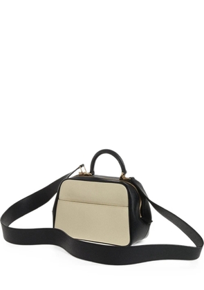 Valextra bicolor leather tote bag - Black
