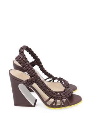 Fendi Pre-Owned 2020s Arco braided sandals - Brown