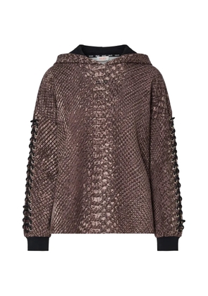 LIU JO sweatshirt with animal print - Brown