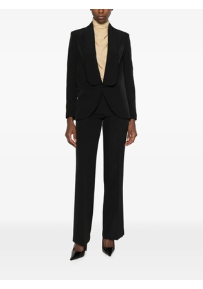 Je Suis le Fleur shawl-lapel ruched-detail suit - Black