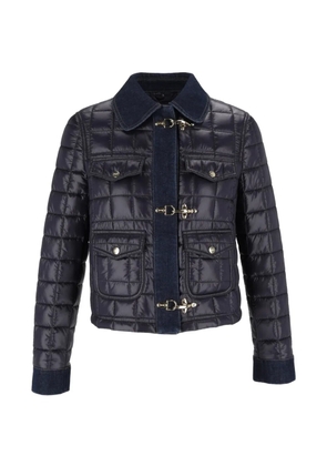 Fay 3 Ganci check-quilted jacket - Blue