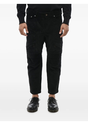Neil Barrett ribbed-velour biker trousers - Black