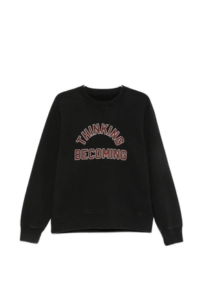 sacai slogan-print sweatshirt - Black