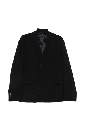 Giorgio Armani collarless single-breasted jacket - Black