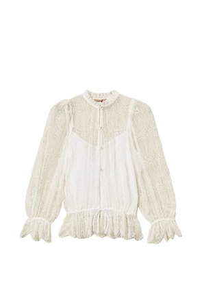 TWINSET Valenciennes lace shirt - White