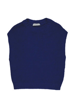 Zanone knitted round-neck knit vest - Blue