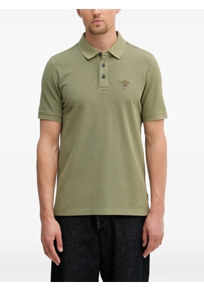 Aeronautica Militare logo-embroidered polo shirt - Green