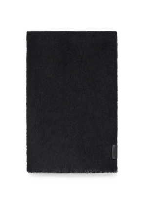 LEMAIRE fluffy scarf in alpaca wool blend - Black