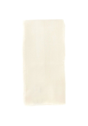 Elisabetta Franchi logo wool scarf - White
