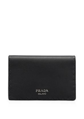 Prada Antiqued leather card holder - Black