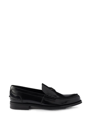 Prada brushed leather loafers - Black