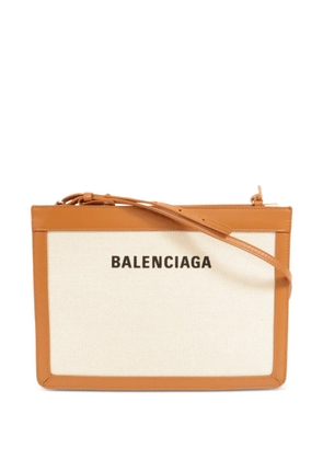 Balenciaga Pre-Owned logo-print shoulder bag - Neutrals