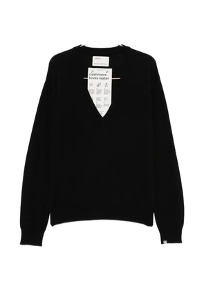 extreme cashmere Ben V-neck long-sleeve sweater - Black