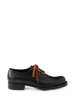 Prada antiqued leather lace-up shoes - Black