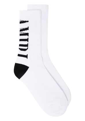 AMIRI vertical-logo socks - White