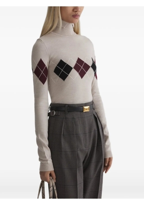 Mugler argyle top - Neutrals