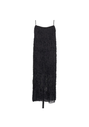 Muller Of Yoshiokubo midi Cami ruffled spaghetti-strap dress - Black