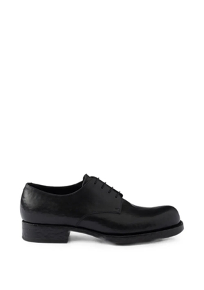 Prada antiqued leather lace-up shoes - Black