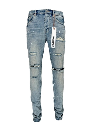 Purple Brand distressed paint-splatter jeans - Blue