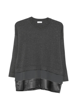 Peserico layered sequin-embellished sweatshirt - Grey